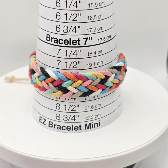 Vtg Hand Woven Bracelet Multi-Colored Thread Soft Wide Friendship FREE $HIPPING! - Picture 4 of 6